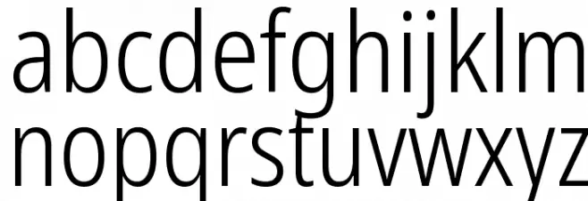 Noto Sans Condensed Light Caratteri MINUSCOLO
