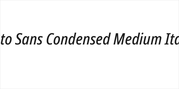 Noto Sans Condensed Medium Italic Logo