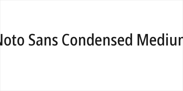 Noto Sans Condensed Medium Logo