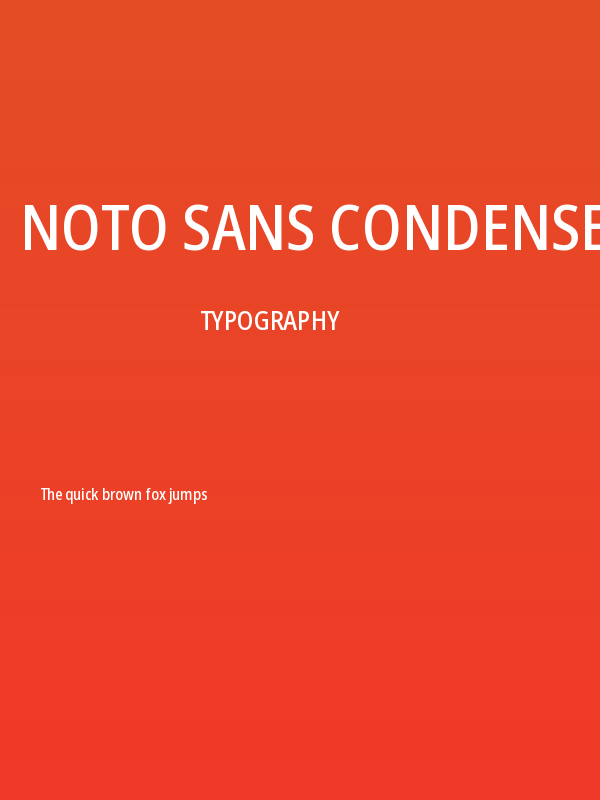 Noto Sans Condensed Medium Poster