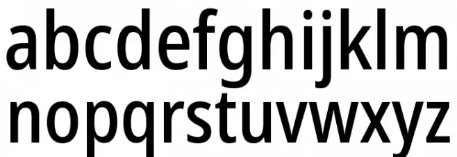 Noto Sans Condensed Medium फ़ॉन्ट लोअरकेस