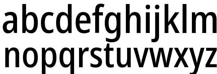 Noto Sans Condensed Medium Font LOWERCASE