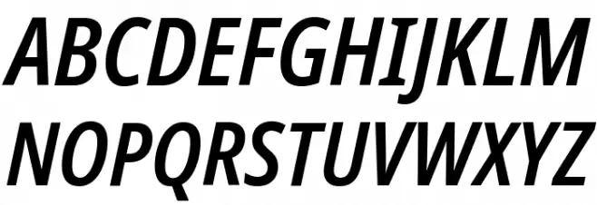 Noto Sans Condensed SemiBold Italic Polices MAJUSCULES