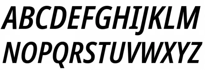 Noto Sans Condensed SemiBold Italic Font Litere mari