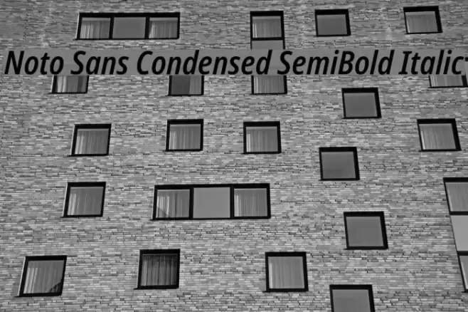 Noto Sans Condensed SemiBold Italic Font examples