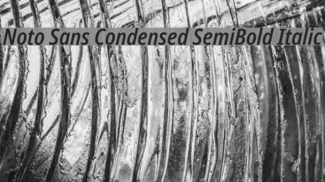 Noto Sans Condensed SemiBold Italic Font examples