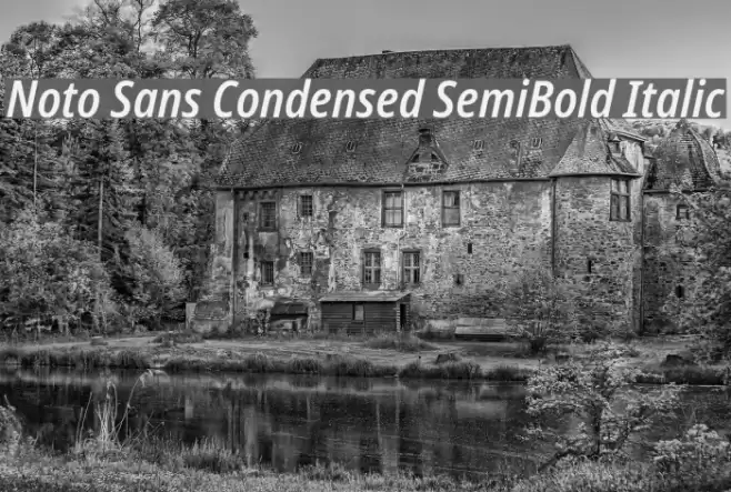 Noto Sans Condensed SemiBold Italic Font examples