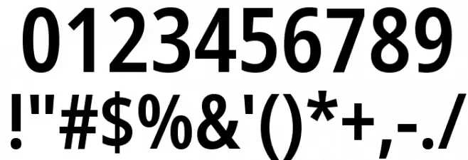 Noto Sans Condensed SemiBold Font OTHER CHARS