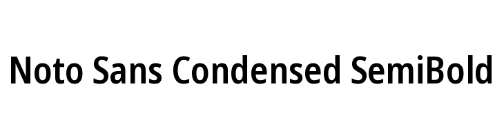 Noto Sans Condensed SemiBold  font caratteri gratis