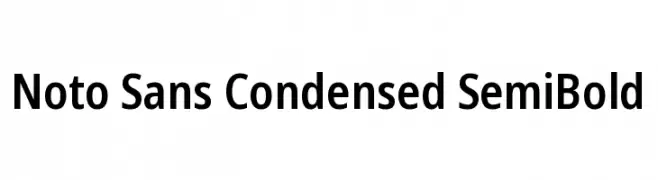 Noto Sans Condensed SemiBold  تنزيل الخطوط