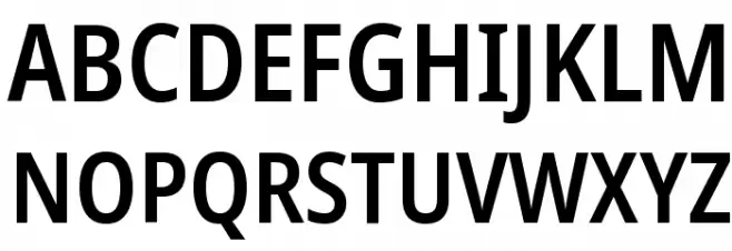 Noto Sans Condensed SemiBold Font Litere mari