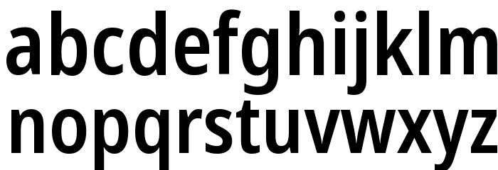 Noto Sans Condensed SemiBold Font LOWERCASE