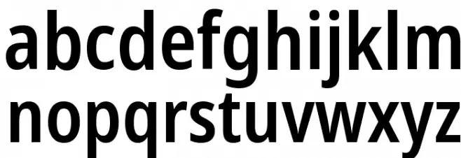 Noto Sans Condensed SemiBold Caratteri MINUSCOLO