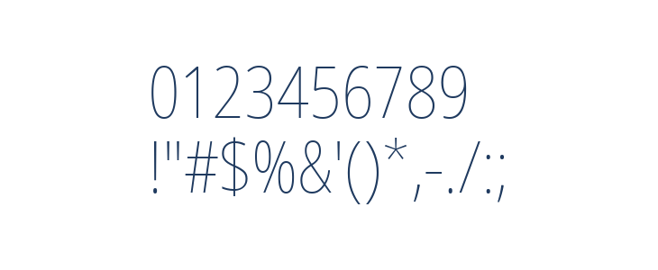 Noto Sans Condensed Thin Other Characters