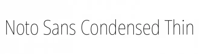 Noto Sans Condensed Thin  नि: शुल्क फ़ॉन्ट्स डाउनलोड