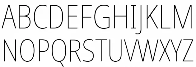 Noto Sans Condensed Thin Шрифта ВЕРХНИЙ
