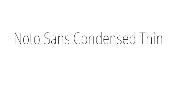 Noto Sans Condensed Thin Logo