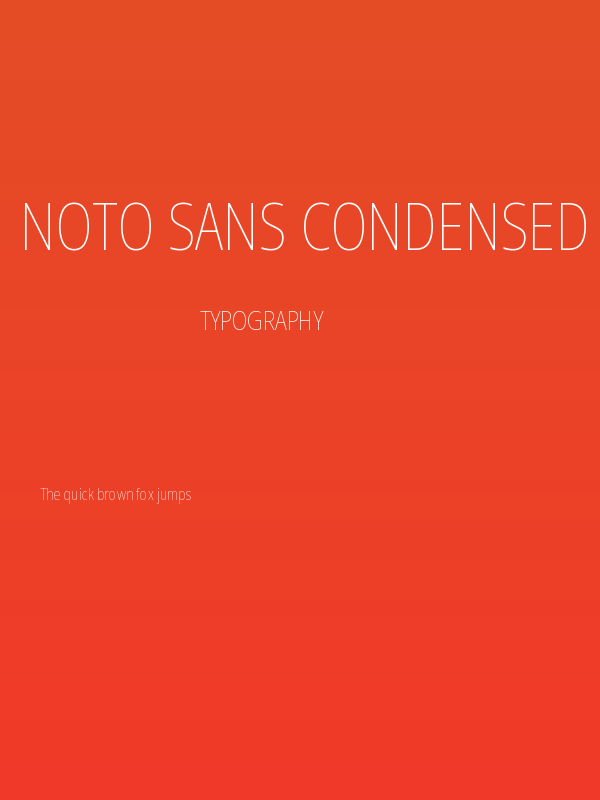 Noto Sans Condensed Thin Poster