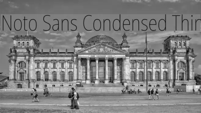 Noto Sans Condensed Thin Font examples