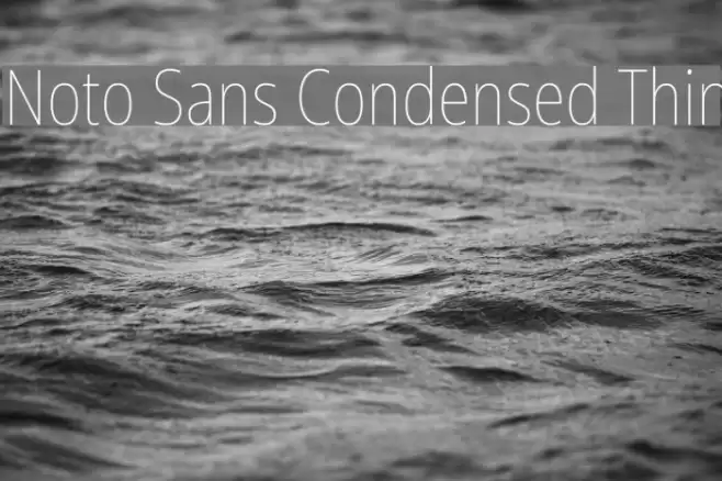 Noto Sans Condensed Thin Font examples