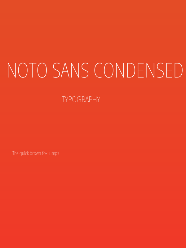 Noto Sans Condensed Thin Poster