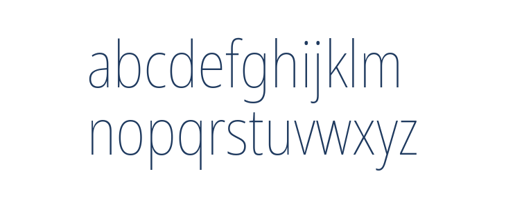 Noto Sans Condensed Thin Lowercase