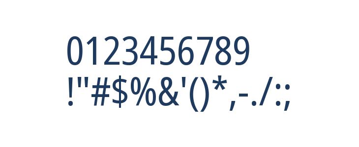 Noto Sans Condensed Other Characters