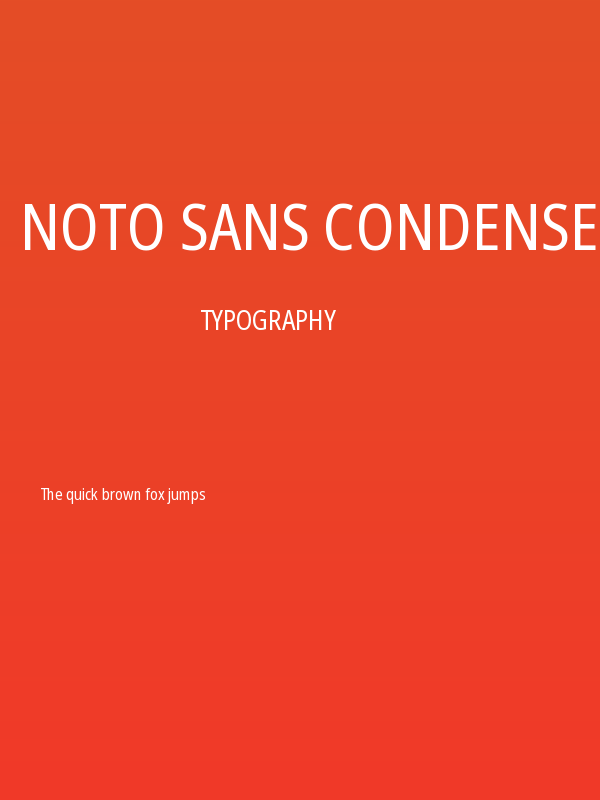 Noto Sans Condensed Poster