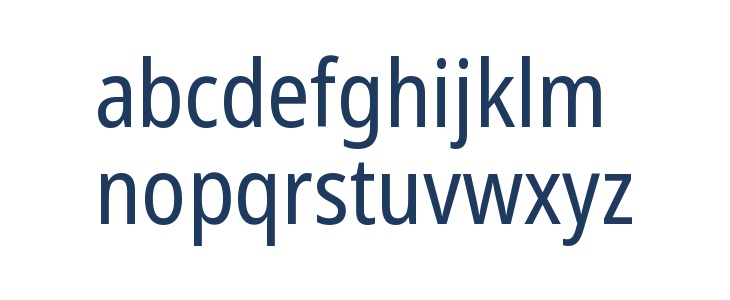 Noto Sans Condensed Lowercase