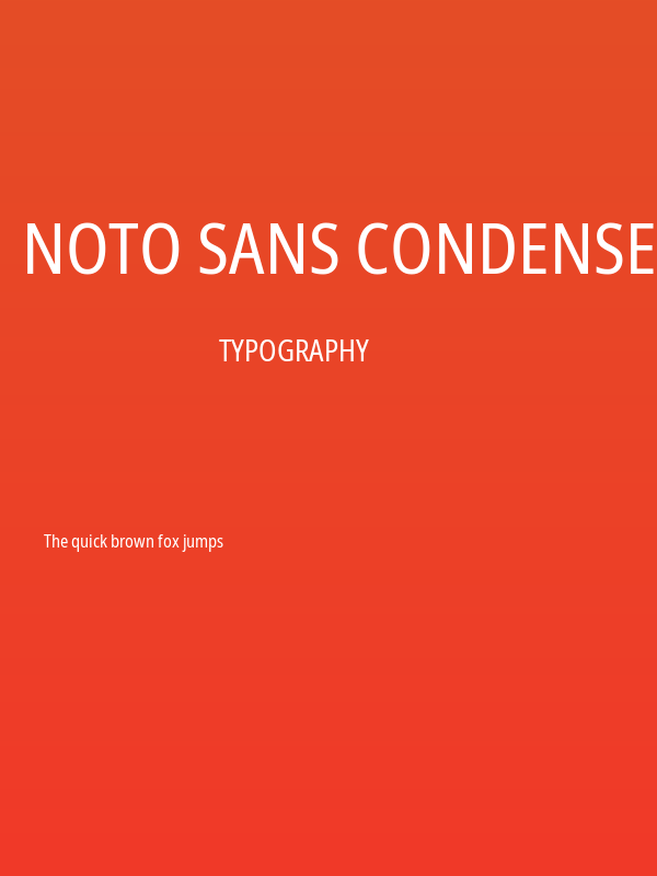 Noto Sans Condensed Poster