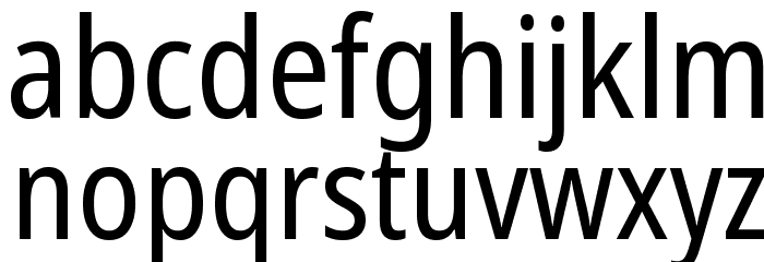 Noto Sans Condensed Font LOWERCASE