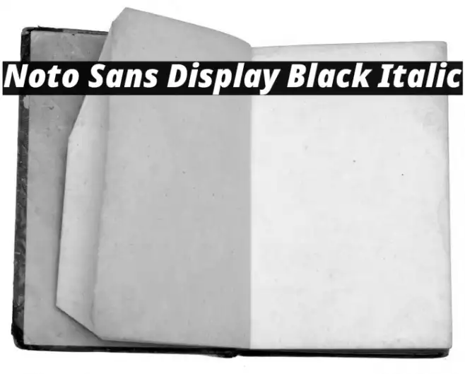 Noto Sans Display Black Italic Example 1