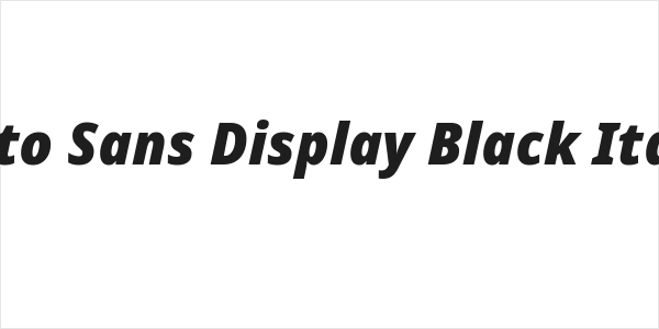 Noto Sans Display Black Italic Logo