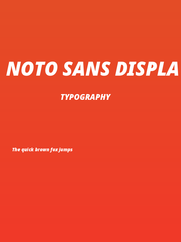 Noto Sans Display Black Italic Poster