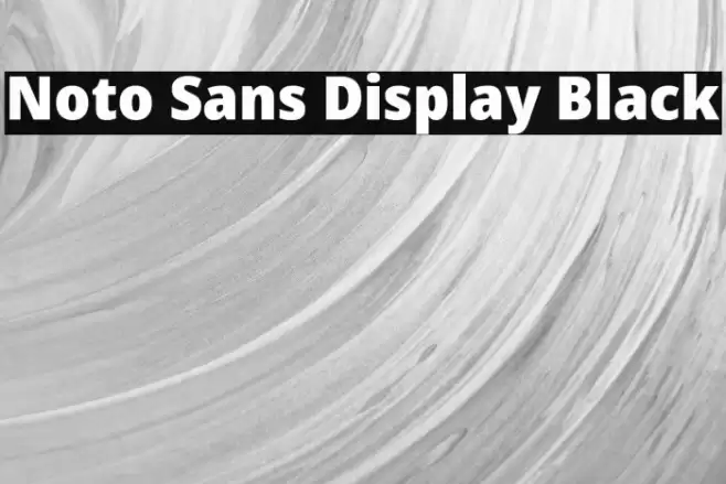 Noto Sans Display Black Font examples