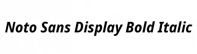 Noto Sans Display Bold Italic  Free Fonts Download
