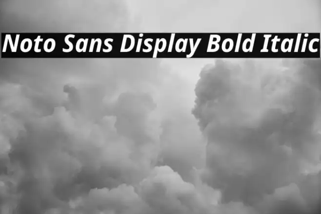 Noto Sans Display Bold Italic Example 3