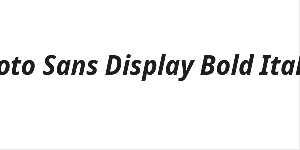 Noto Sans Display Bold Italic Logo