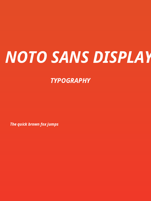 Noto Sans Display Bold Italic Poster