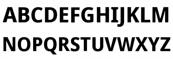 Noto Sans Display Bold Schriftart Groß