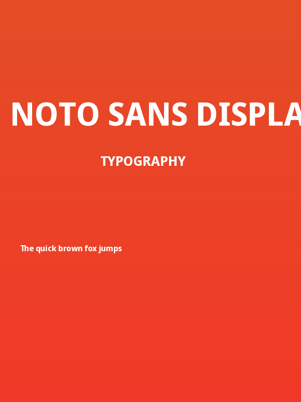 Noto Sans Display Bold Poster