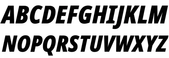 Noto Sans Display Condensed Black Italic Fonte MAIÚSCULAS