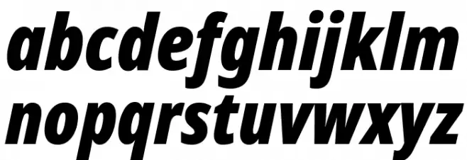 Noto Sans Display Condensed Black Italic Schriftart Kleinbuchstaben