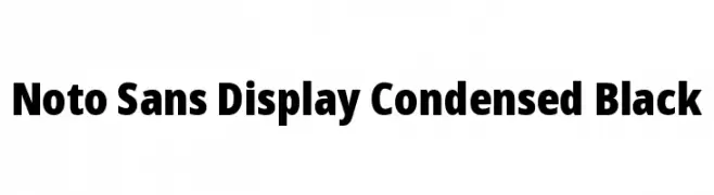 Noto Sans Display Condensed Black  Free Fonts Download