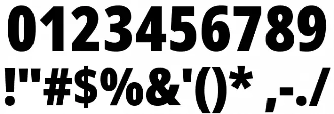 Noto Sans Display Condensed Black Font OTHER CHARS
