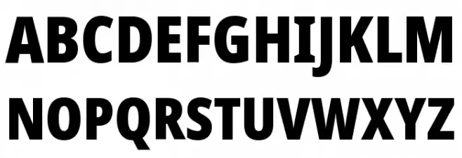 Noto Sans Display Condensed Black フォント 大文字
