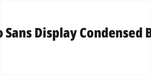 Noto Sans Display Condensed Black Logo