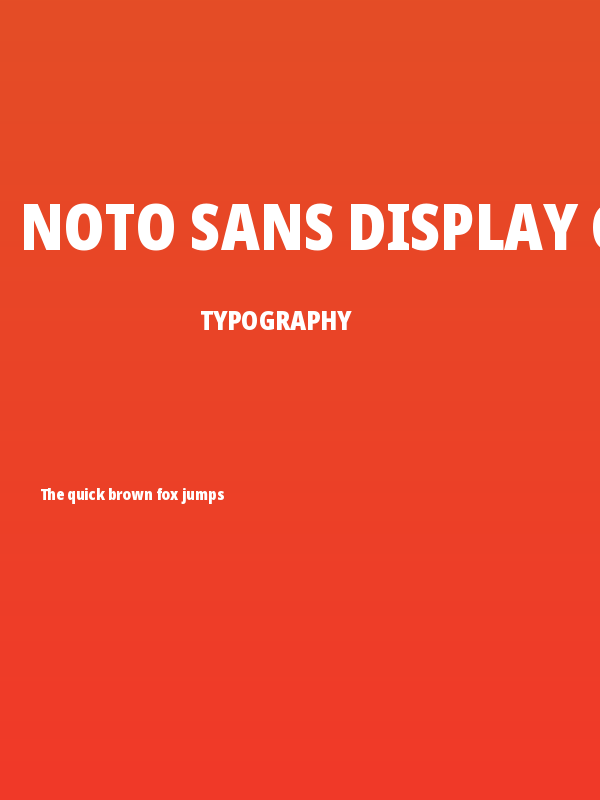 Noto Sans Display Condensed Black Poster
