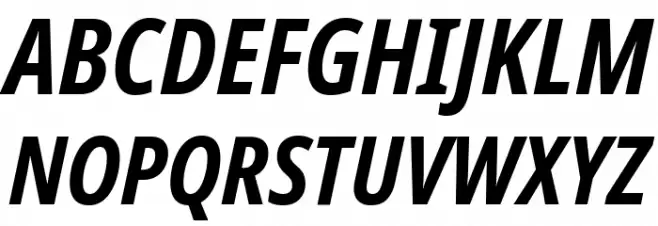 Noto Sans Display Condensed Bold Italic Fuentes MAYÚSCULAS