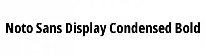Noto Sans Display Condensed Bold  Скачать бесплатные шрифты